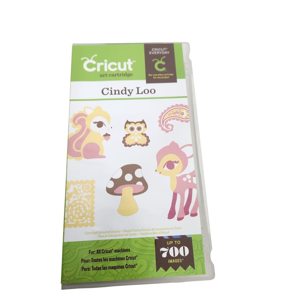 CRICUT Cindy Loo Art Cartridge Font Shapes Borders Frames 700 Images Handbook